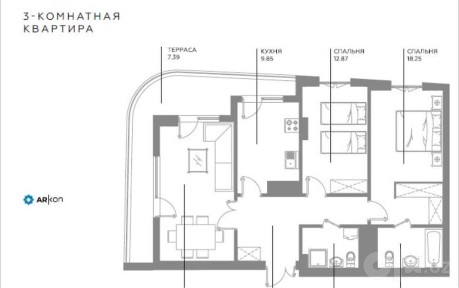 ЖК Infinity Мирабадский район Продается 193м2 Коробка