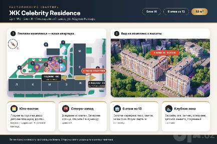 ЖК Celebrity Residence 88 м² 6/13 этаж Яккасарай - ниже рынка!