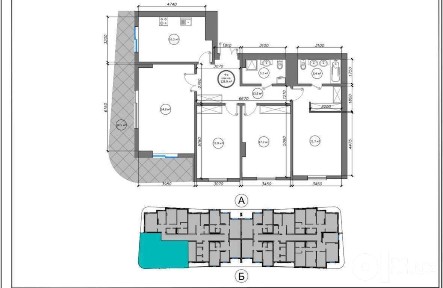 4-комнатная квартира 130,32 м², Мирабадский район, 7 этаж