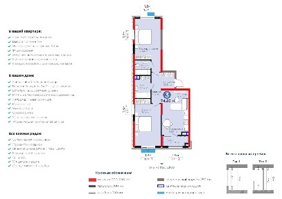 +++ BI Sado Business | Евро 3-комн. 74,8 м² | Паркентский