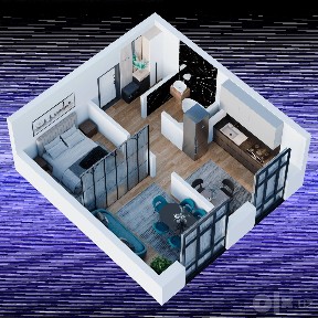 Grand City'da 42 m² kvartira sotiladi | 1-qavat | Karobka holatda