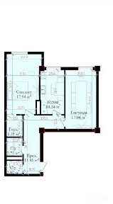 Продается 3х ком квартира, ЖК Mavera Town, ор-р: А. Каххар, 65,21м²