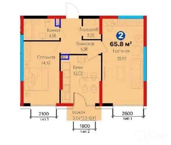 Мирзо | VOHA | 2-ком 65 м² 3 этаж | Циолковскbq Тапоич Карасу!