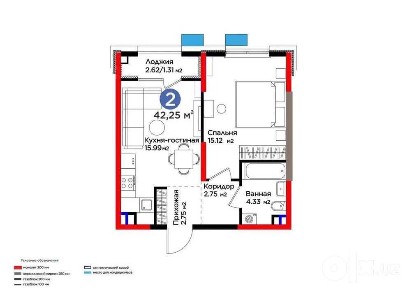BI SADO Comfort | 2-ком 43 м² 7/9 | Яшнабад Тапоич Авиатор | ZOR NARX!