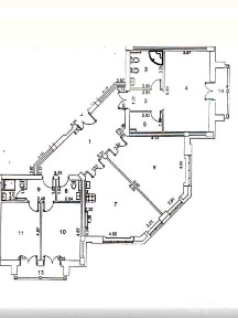 4-комн. квартира в Габус, Юнусабадский район, 3/8, 188 м2, коробка