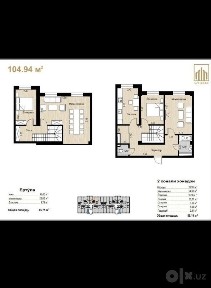 Кукча Октепа 2+2/1/10 ЖК Art House Новостройка Коробка обш: 104 кв. м